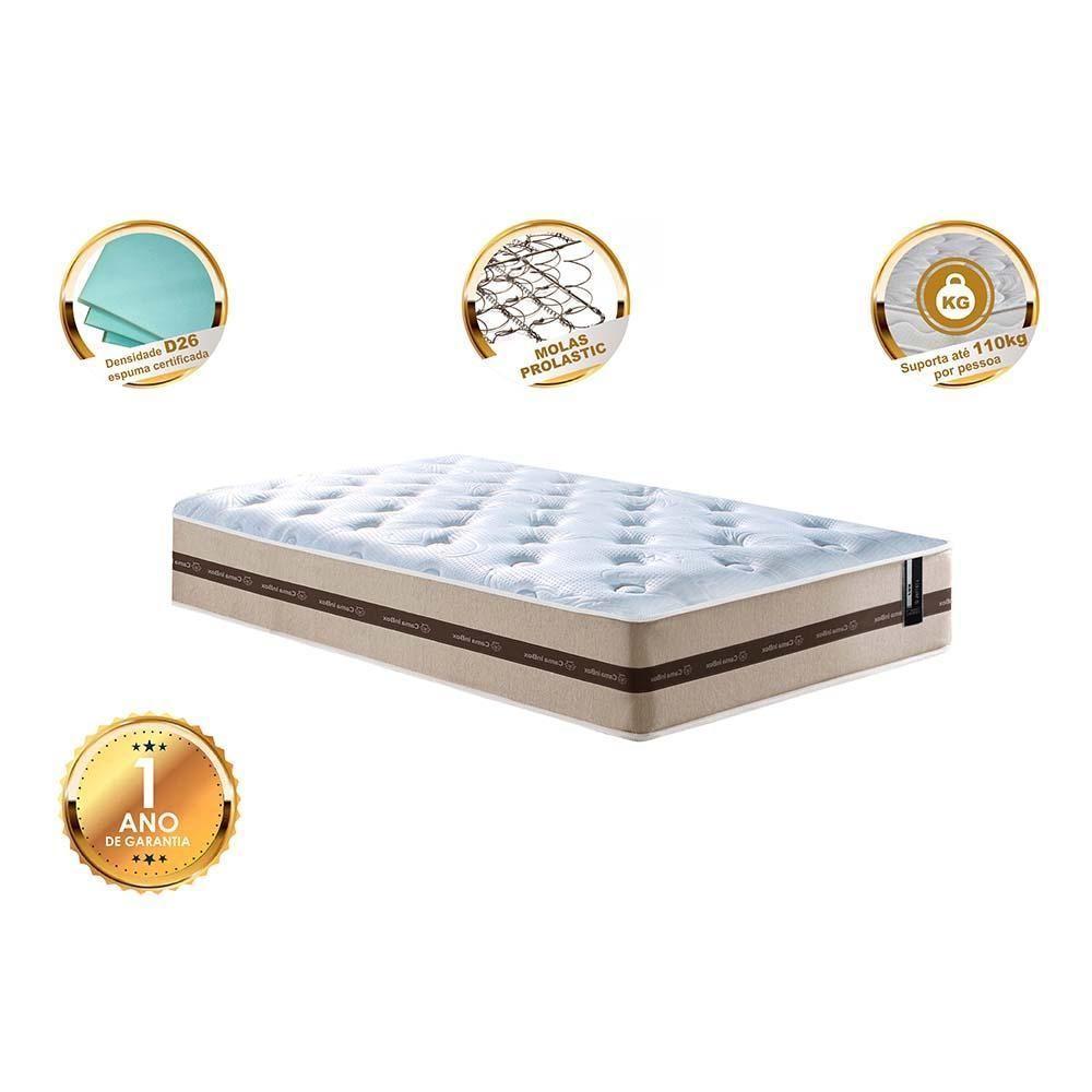 Colchão De Molas Solteiro Cama Inbox Smart Pró 88x188x22 Bege - 3