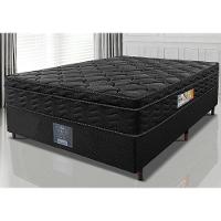 Cama Box Casal Colchão Ortopédico Black + Box 138x188x67 One Face Espuma D33 Preto - 1