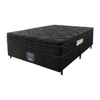 Cama Box Casal Colchão Ortopédico Black + Box 138x188x67 One Face Espuma D33 Preto - 5