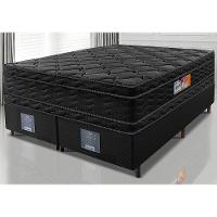 Cama Box Queen Colchão Ortopédico Black + Box 158x198x71 Double Face Espuma D33 Preto - 1