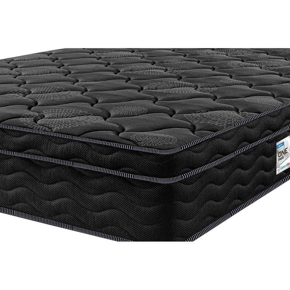 Cama Box King Colchão Ortopédico Black + Box 193x203x67 One Face Espuma D33 Preto - 4
