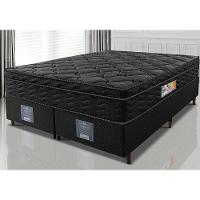Cama Box King Colchão Ortopédico Black + Box 193x203x67 One Face Espuma D33 Preto - 1