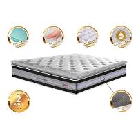 Colchão Queen De Molas Ensacadas D33 Com Pillow Top Cama Inbox Select 158x198x32 Preto