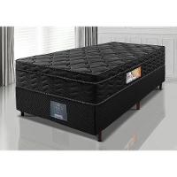 Cama Box Solteiro Colchão Ortopédico Black + Box 88x188x67 One Face Espuma D33 Preto - 1
