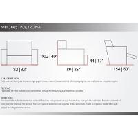 Poltrona Reclinável p/ Sala  Idea MH3605 Two Way Courano Preto - Herval - 5