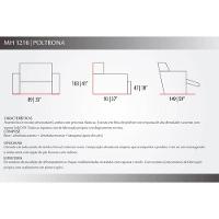 Poltrona do Papai Reclinável MH 1216 Two Way c/ Massagem Courano Creme - Herval - 7