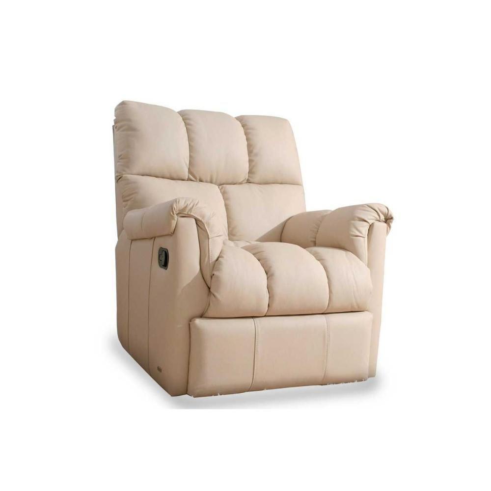 Poltrona Reclinável p/ Sala  Aspen Romana Zero Wall Giro e Balanço Courano Bege - Probel - 1