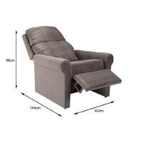 Poltrona Casal Reclinável MH3601 Idea Two Way Animale Cinza Escuro - Herval