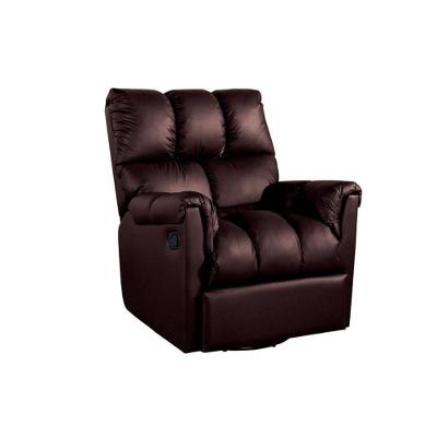 Poltrona Reclinável Aspen Romana Zero Wall Giro e Balanço Courano Marrom Probel