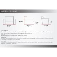 Poltrona do Papai Reclinável MH1216 Two Way Courano Azul Marinho - Herval - 2