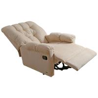 Poltrona Casal Reclinável Atlanta Pietra Zero Wall Giro e Balanço Courano Bege - Probel - 6