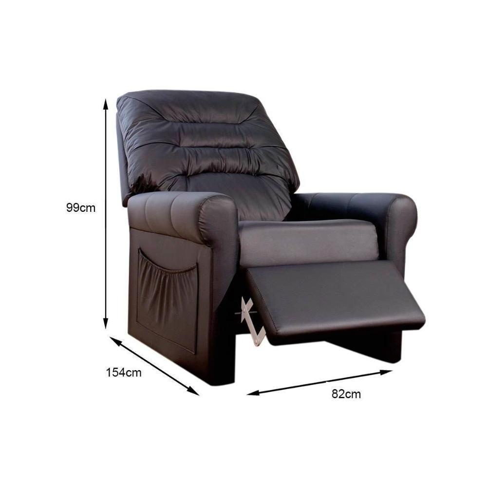 Poltrona Casal Reclinável Idea MH3605 Two Way Courano Preto - Herval - 5