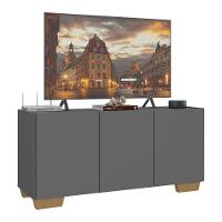 Rack Para Tv Até 32 Polegadas Com 3 Portas Multimóveis Mp1068 Grafite/natural Grafite/natural - 1