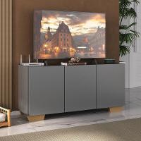 Rack Para Tv Até 32 Polegadas Com 3 Portas Multimóveis Mp1068 Grafite/natural Grafite/natural - 2