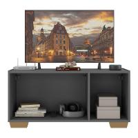 Rack Para Tv Até 32 Polegadas Com 3 Portas Multimóveis Mp1068 Grafite/natural Grafite/natural