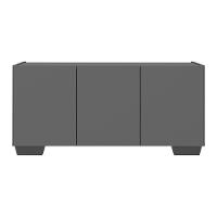 Rack Para Tv Até 32 Polegadas Com 3 Portas Multimóveis Mp1068 Grafite/preto Grafite/preto - 3