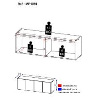 Rack Para Tv Até 50 Polegadas Com 4 Portas Suspenso Multimóveis Mp1070 Rustic Rustic - 5