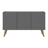 Rack Retrô Para Tv Até 32 Polegadas Com 3 Portas Multimóveis Mp1067 Grafite/natural Grafite/natural - 5