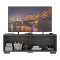 Rack Para Tv Até 50 Polegadas Com 4 Portas Multimóveis Mp1072 Grafite/preto Grafite/preto