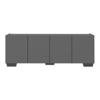 Rack Para Tv Até 50 Polegadas Com 4 Portas Multimóveis Mp1072 Grafite/preto Grafite/preto - 5