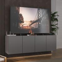 Rack Para Tv Até 50 Polegadas Com 4 Portas Suspenso Multimóveis Mp1070 Grafite Grafite - 1