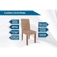 Kit 2 Cadeiras Sala Jantar Maia  2 Un Nature/Suede Gengibre - Cimol - 3