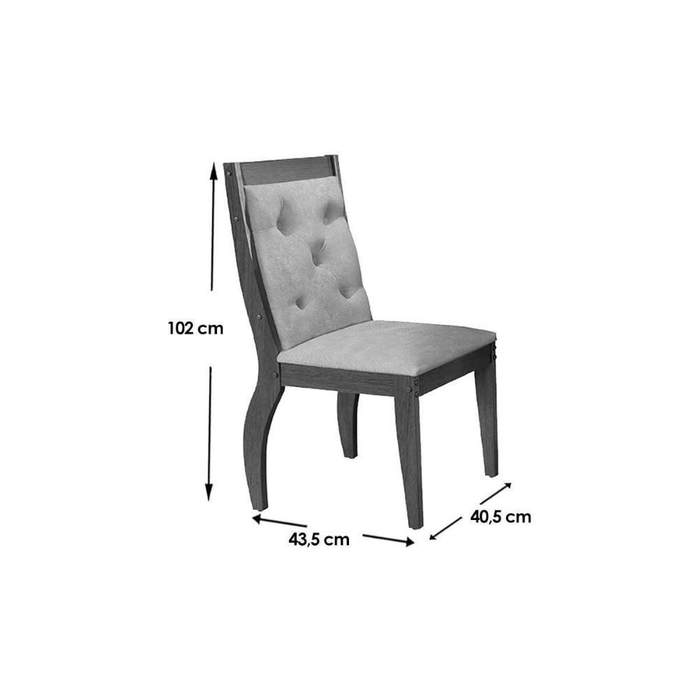 Kit 2 Cadeiras Sala Jantar Ágata  2 Un Capuccino/Veludo Creme - Rufato - 6