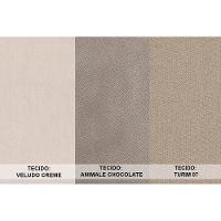 Kit 2 Cadeiras Sala Jantar Ágata  2 Un Capuccino/Veludo Creme - Rufato