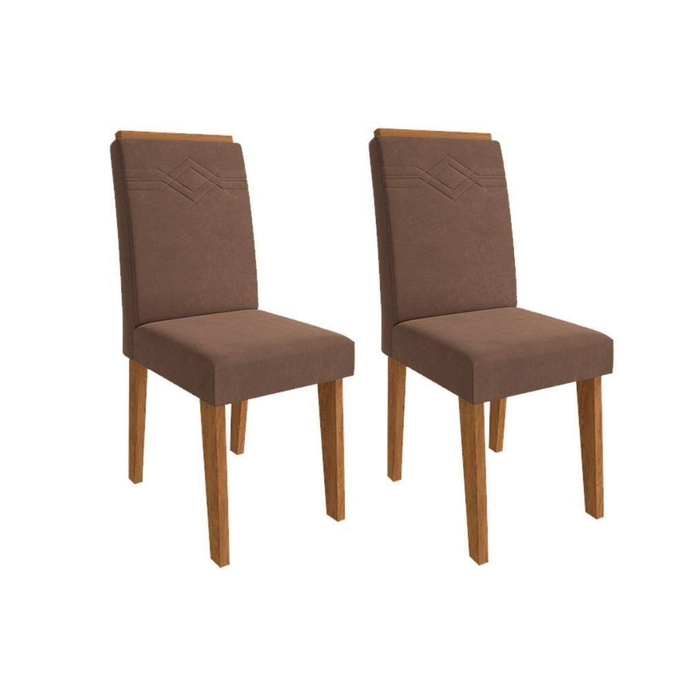 Kit 2 Cadeiras Sala Jantar Taís  2 Un Nature/Suede Joli - Cimol - 9