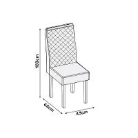 Kit 2 Cadeiras Sala Jantar New Maia  2 Un Rústico Malbec/Linho Bronze - DJ Móveis