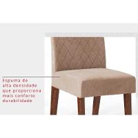 Kit 2 Cadeiras Sala Jantar New Maia  2 Un Rústico Malbec/Linho Bronze - DJ Móveis - 5