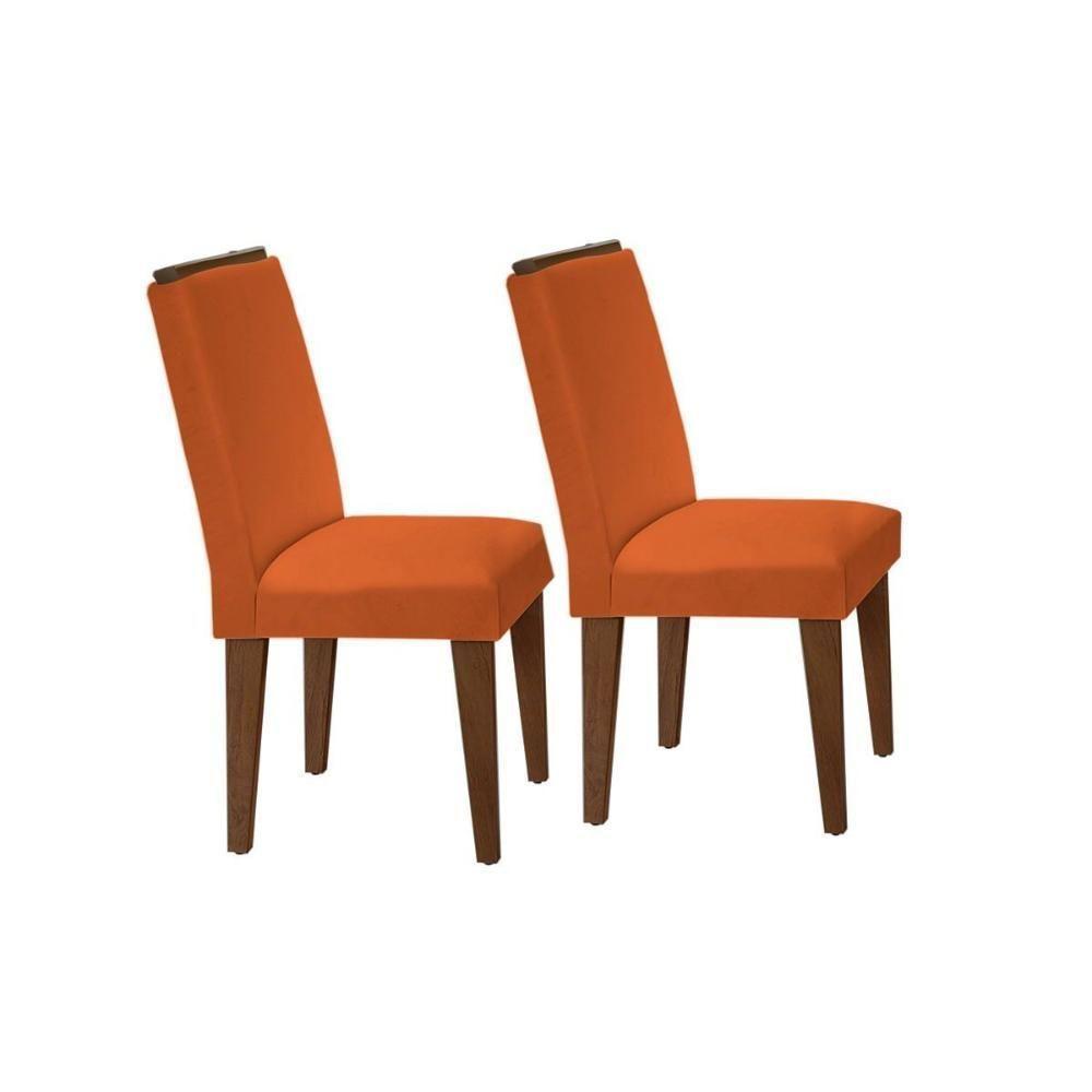 Kit 2 Cadeiras Sala Jantar Lunara Madeira  2 Un Capuccino/Grafite - Rufato - 4