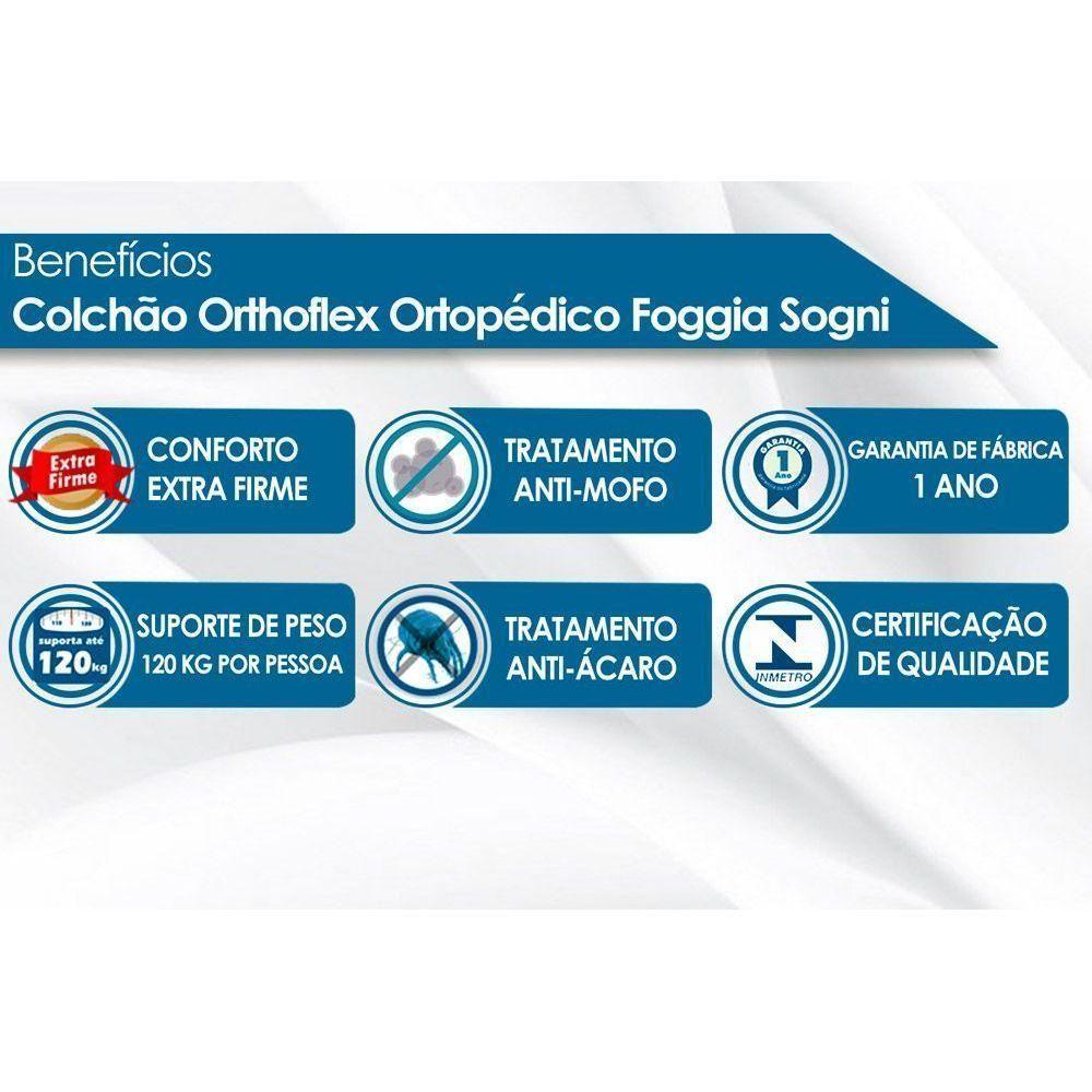 Colchão Solteiro Ortopédico Wood Foggia Sogni Unic Face Euro Pillow (78x188x26) - Orthoflex - 5