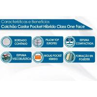 Colchão King Molas Ensacadas  Pocket Híbrido Class Euro Pillow (193x203x25) - Castor