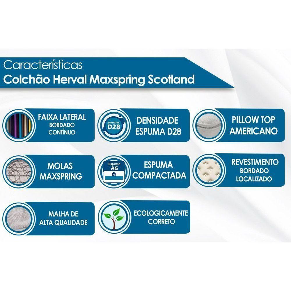 Colchão Solteirão Molas Maxspring  Scotland Pillow Top (96x203x33) - Herval - 5
