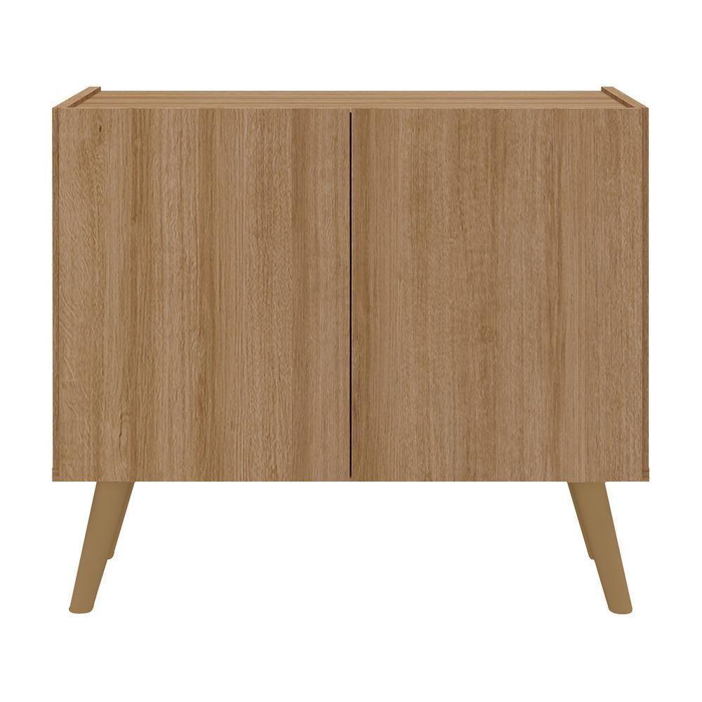 Mesa De Cabeceira Retrô 2 Portas Multimóveis Mp4133 Rustic/natural Rustic/natural - 3