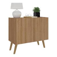 Mesa De Cabeceira Retrô 2 Portas Multimóveis Mp4133 Rustic/natural Rustic/natural - 1