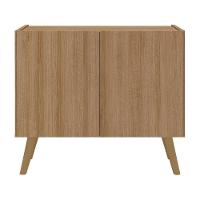 Mesa De Cabeceira Retrô 2 Portas Multimóveis Mp4133 Rustic/natural Rustic/natural - 3