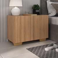 Mesa De Cabeceira Com Pés 2 Portas Multimóveis Mp4134 Rustic/natural Rustic/natural - 2
