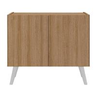 Mesa De Cabeceira Retrô 2 Portas Multimóveis Mp4133 Rustic/branca Rustic/branco - 5