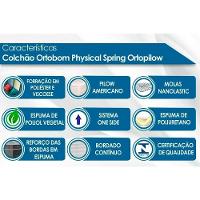 Cama Box Baú Solteiro: Colchão Molas Ortobom Nanolastic Physical + Base CRC Courano White(88x188) - 2