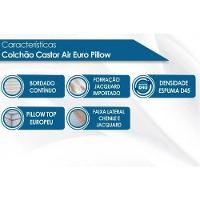 Cama Box Baú Solteiro: Colchão Espuma D45 Castor Black e White Air Euro Pillow + Base CRC Suede Black(88x188) - 6