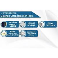 Cama Box Baú Solteiro: Colchão Anatômico Ortobom D28 / EP ISO 60 + Base CRC Suede Black(88x188)