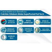Colchão Solteiro Molas Ensacadas  SuperPocket ISO OrtoPillow (78x188x25) - Ortobom - 10