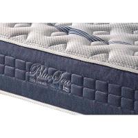 Cama Box Baú Solteiro: Colchão Molas Anjos MasterPocket Ensacadas Blue Sea + Base CRC Courano Branco(88x188) - 2