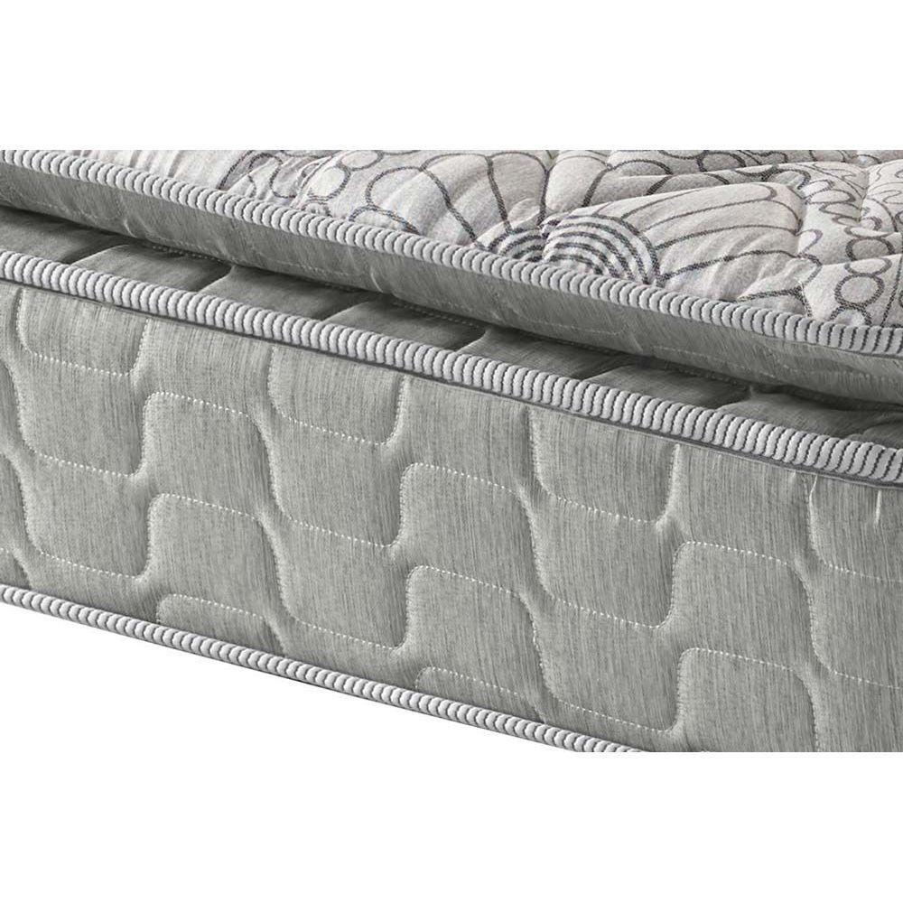 Cama Box Baú Solteiro: Colchão Espuma Anjos D33 Orthosono Pillow Top + Base CRC Courano White(88x188) - 6