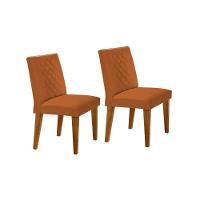 Cadeira Sala de Jantar Jade Kit 2 Un Imbuia/Linho Bouclê Creme - Rufato - 5