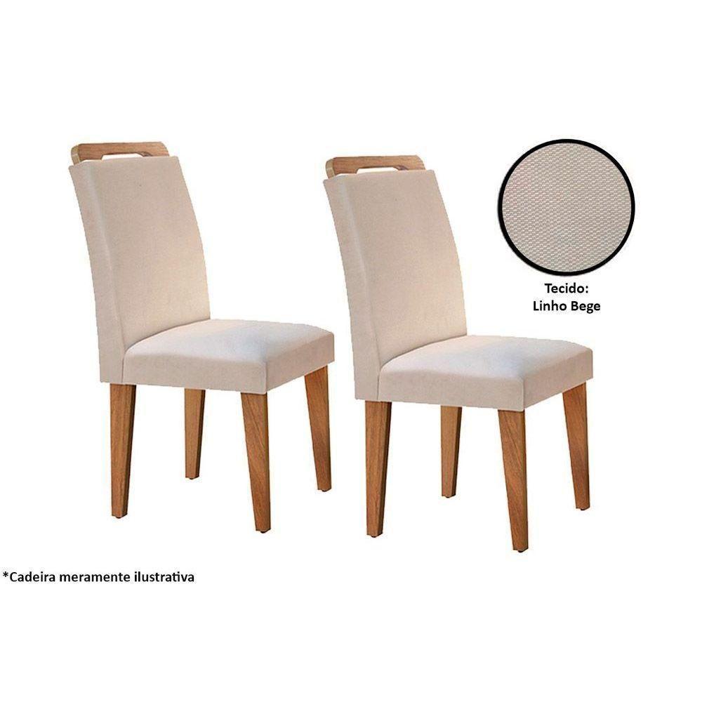 Cadeira Sala de Jantar Athenas Kit 2 Un Imbuia/Bege Turim - Rufato - 1