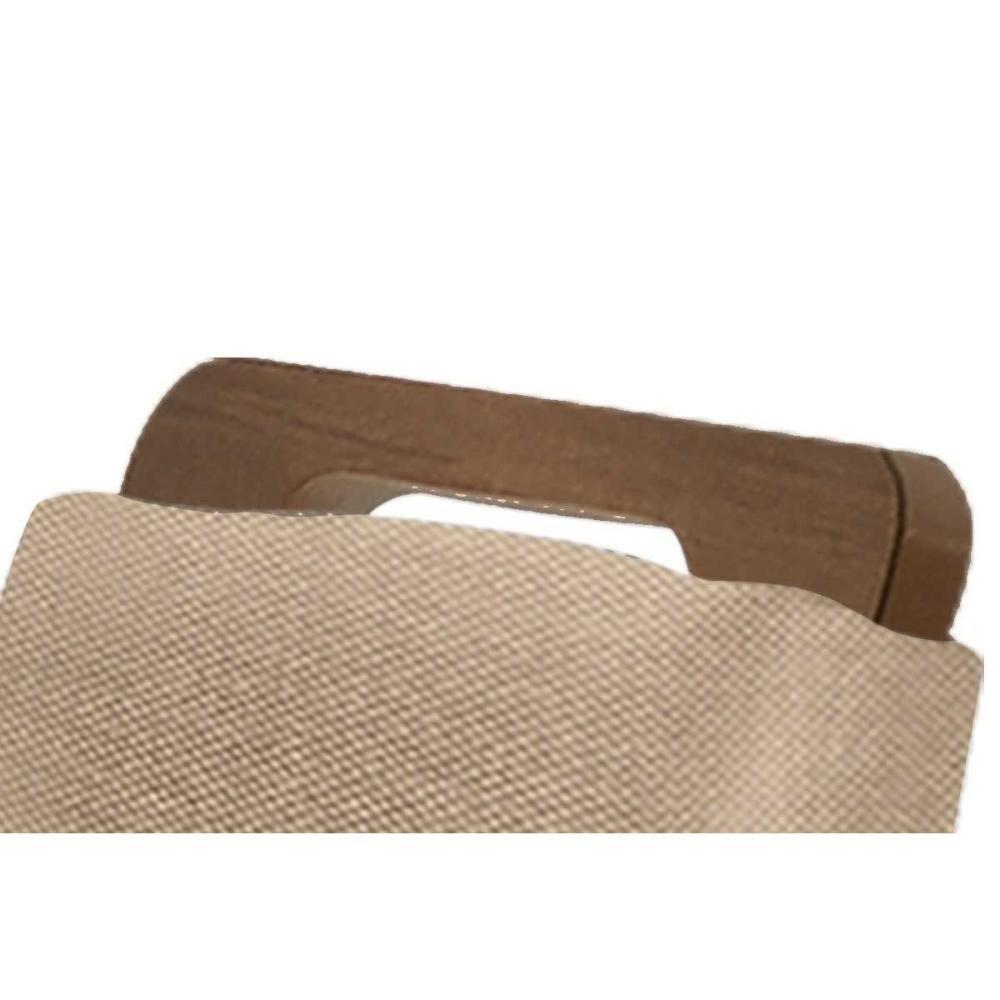 Cadeira Sala de Jantar Athenas Madeira Kit 2 Un Capuccino/Linho Bouclê Creme - Rufato - 7