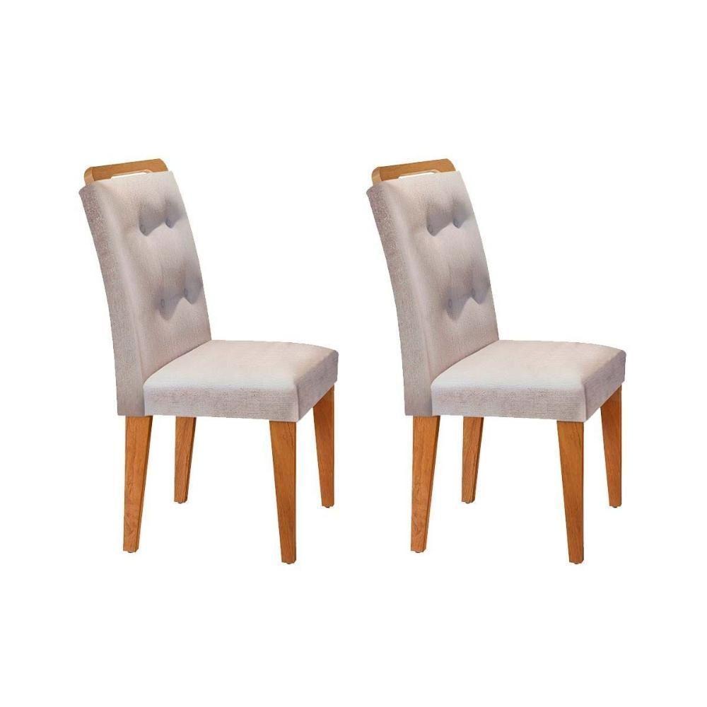 Cadeira Sala de Jantar Imperatriz Kit 2 Un Imbuia/Veludo Creme - Rufato - 1